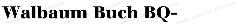 Walbaum Buch BQ字体转换